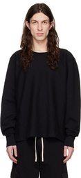 Les Tien Black Rolled Edge Sweatshirt