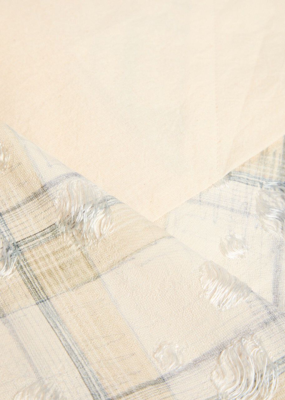Vivienne Westwood Infinity Checked Cotton Midi Skirt Cream