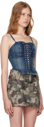 MISBHV Blue Lara Denim Corset Top