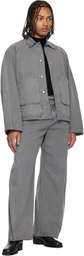 LE17SEPTEMBRE Gray Garment-Dyed Curved Jeans