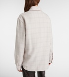 God's True Cashmere Clarity plaid cashmere shirt with quartz