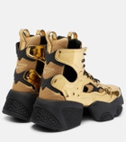 Noir Kei Ninomiya x Reebok metallic-effect cutout platform ankle boots