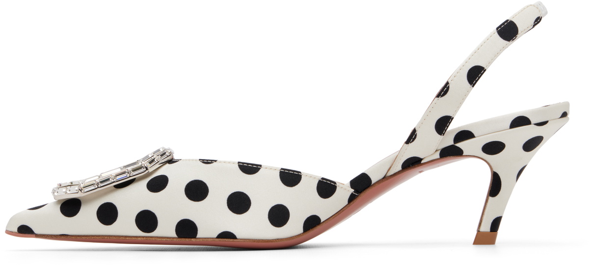 Amina Muaddi White Camelia Sling 60 Heels