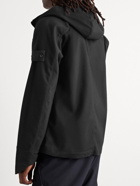 Stone Island - Ghost Wool-Blend Flannel Hooded Jacket - Black