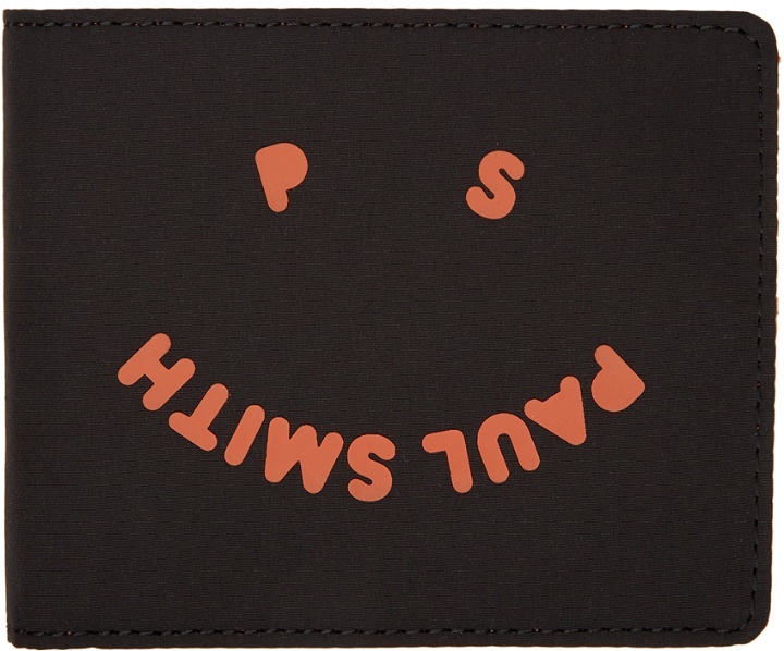 Photo: PS by Paul Smith Black Canvas Happy Wallet