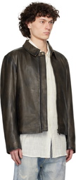 Holzweiler Brown Cillian Leather Jacket