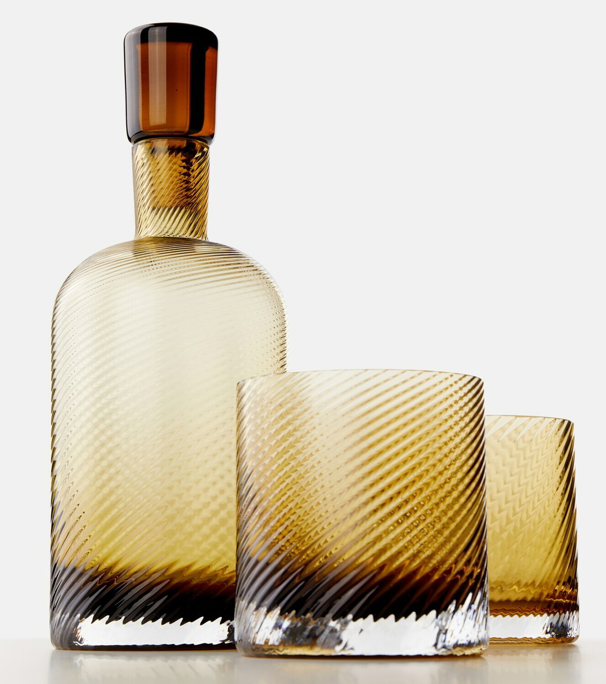 NasonMoretti Borealis glass bottle and tumblers set