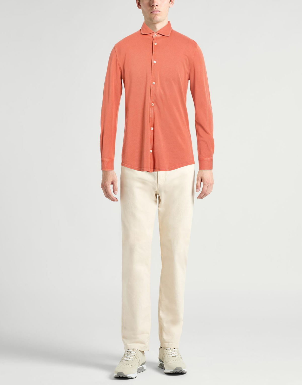 Fedeli Mens Shirt in Rust