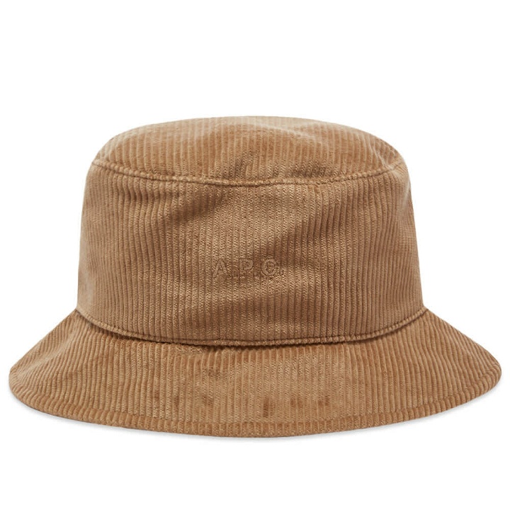 Photo: A.P.C. Alex Corduroy Bucket Hat in Taupe