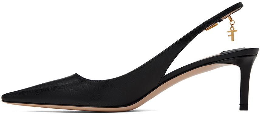 TOM FORD Black Shiny Leather Angelina Heels