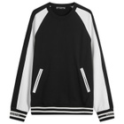 MASTERMIND WORLD Men's Panel Souvenir Crew Sweatshirt in Black/White