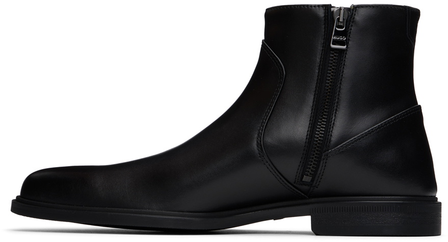 Hugo Black Leather Chelsea Boots