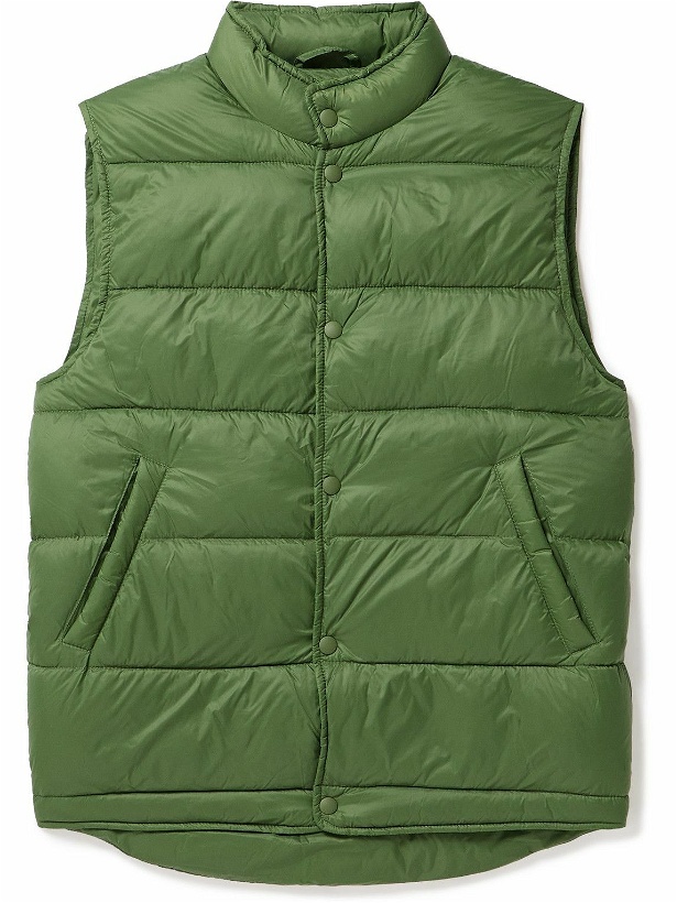 Photo: Sid Mashburn - Cashball Quilted Padded Shell Gilet - Green
