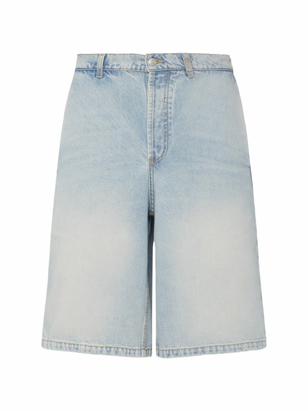 Photo: MCQUEEN Cotton Denim Shorts