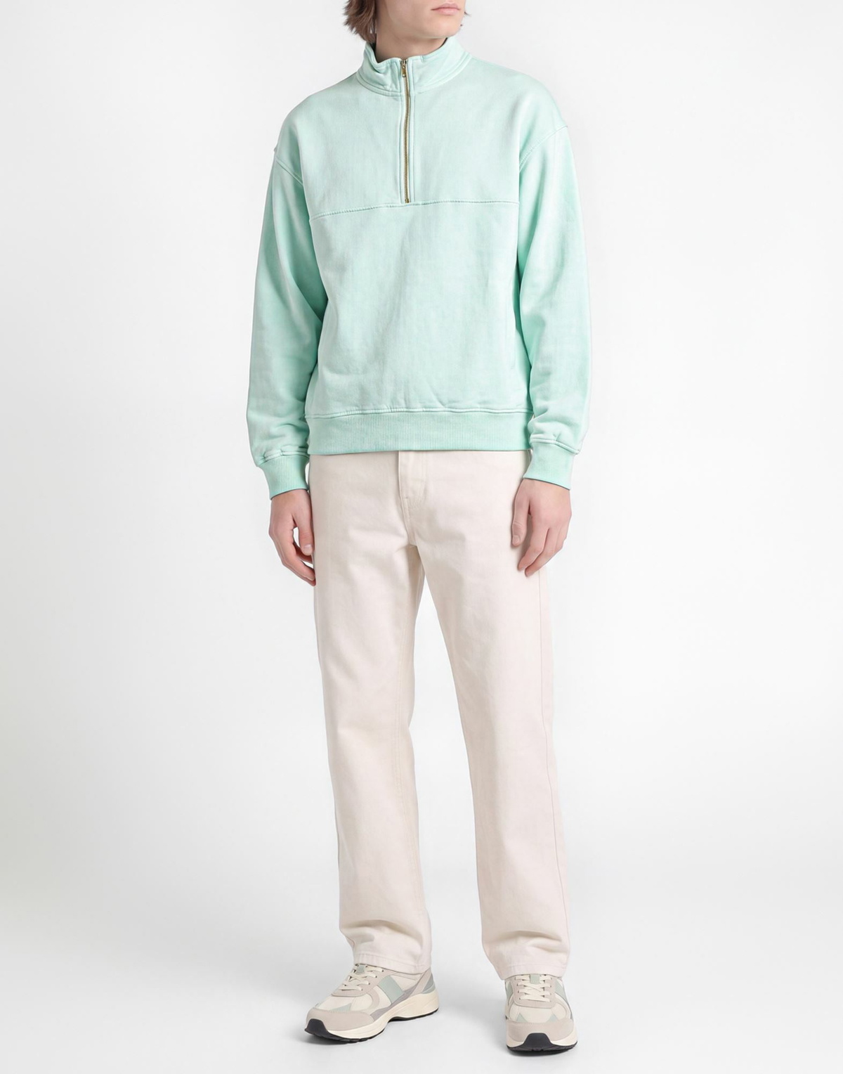Colorful Standard Mens Sweatshirt Light in Green