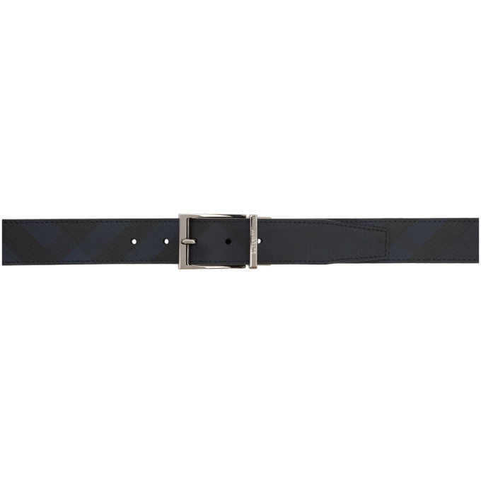 Photo: Burberry Reversible Black and Blue London Check Belt