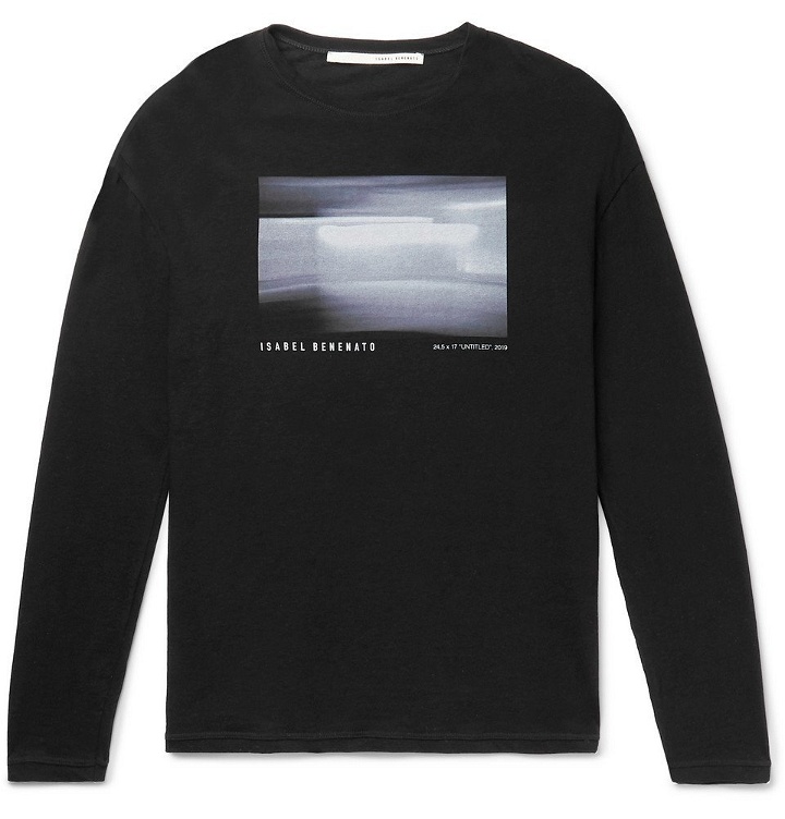 Photo: Isabel Benenato - Printed Cotton-Jersey T-Shirt - Men - Black