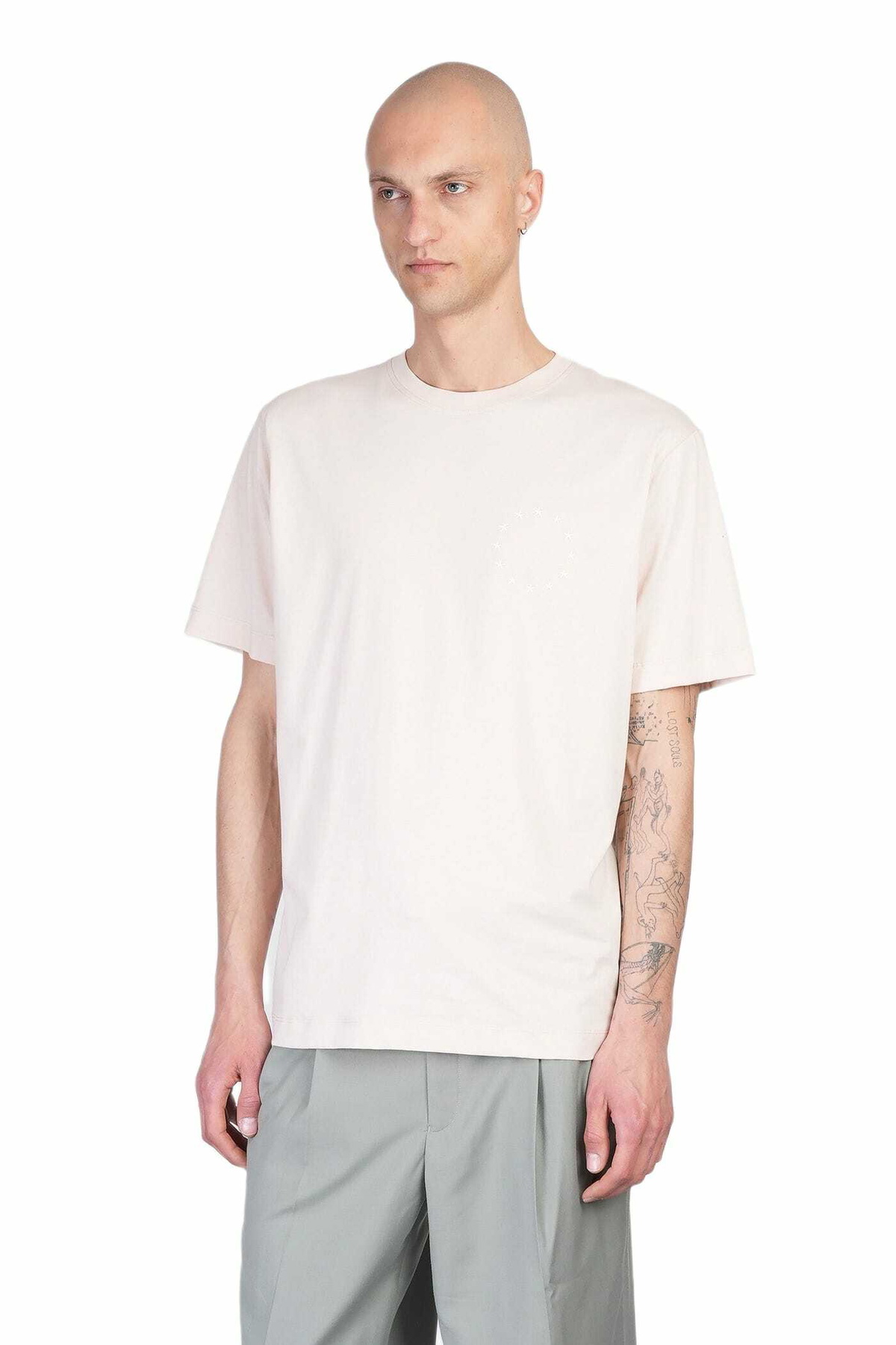 Études T-shirt In Beige Cotton