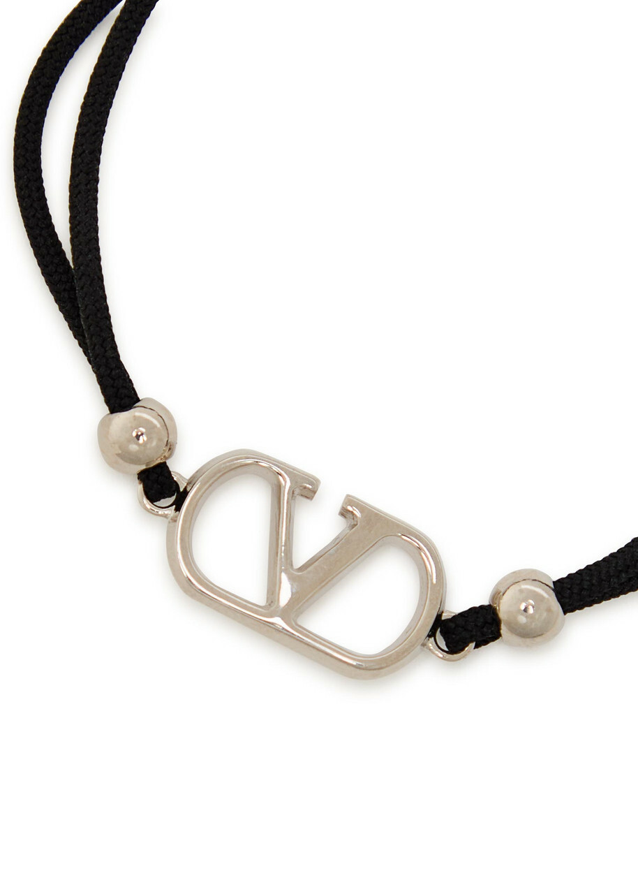 Valentino Garavani Vlogo Cord Bracelet - Black - One Size