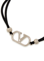 Valentino Garavani Vlogo Cord Bracelet - Black - One Size