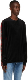 mastermind JAPAN Black & Red Velour Long Sleeve T-Shirt