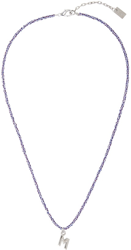 Photo: MSGM Silver Beaded Collana Necklace