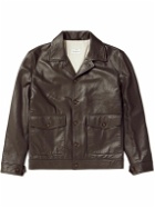 Kingsman - Slim-Fit Leather Blouson Jacket - Brown