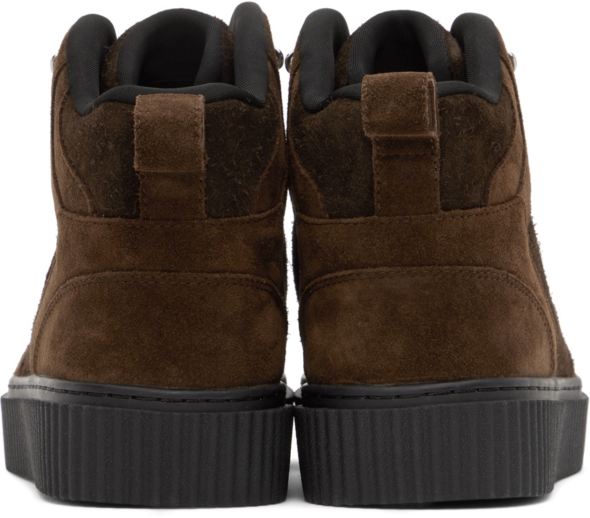 Palm Angels Brown Paneled Hiking Boots Palm Angels