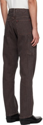 Re/Done Brown Modern Painter Trousers