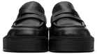 Marni Black Leather Penny Loafers