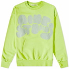 Acne Studios Men's Fyre Bubble Logo Crew Sweat in Lime Green