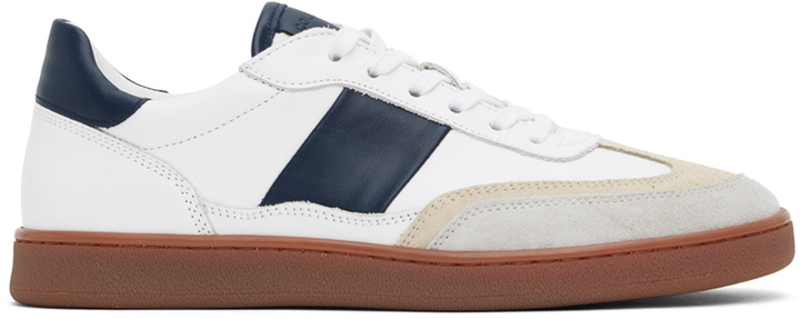 Photo: COLLEGIUM White & Navy Pillar Court II Sneakers