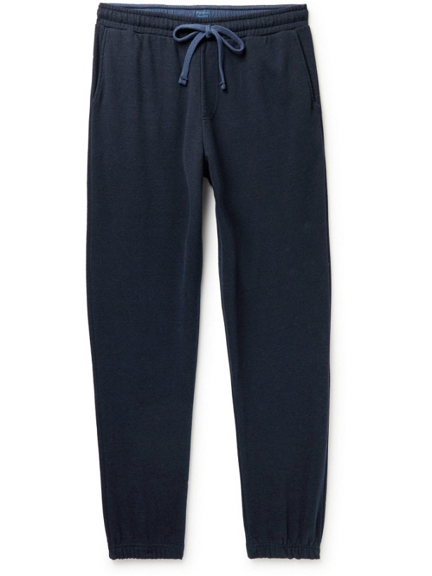 Photo: Hartford - Brushed Cotton, Lyocell, Modal and Wool-Blend Sweatpants - Blue