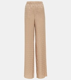 Valentino Toile Iconographe silk wide-leg pants