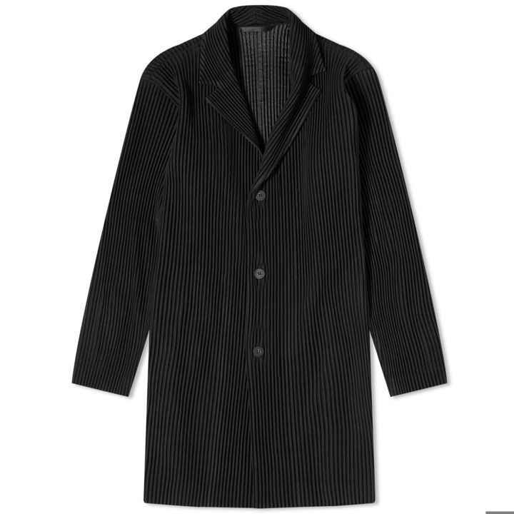 Photo: Homme Plissé Issey Miyake Men's Pleated Single Breasted Jacket in Black