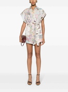 ZIMMERMANN - Floral Print Linen Playsuit
