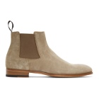 Paul Smith Beige Suede Crown Chelsea Boots