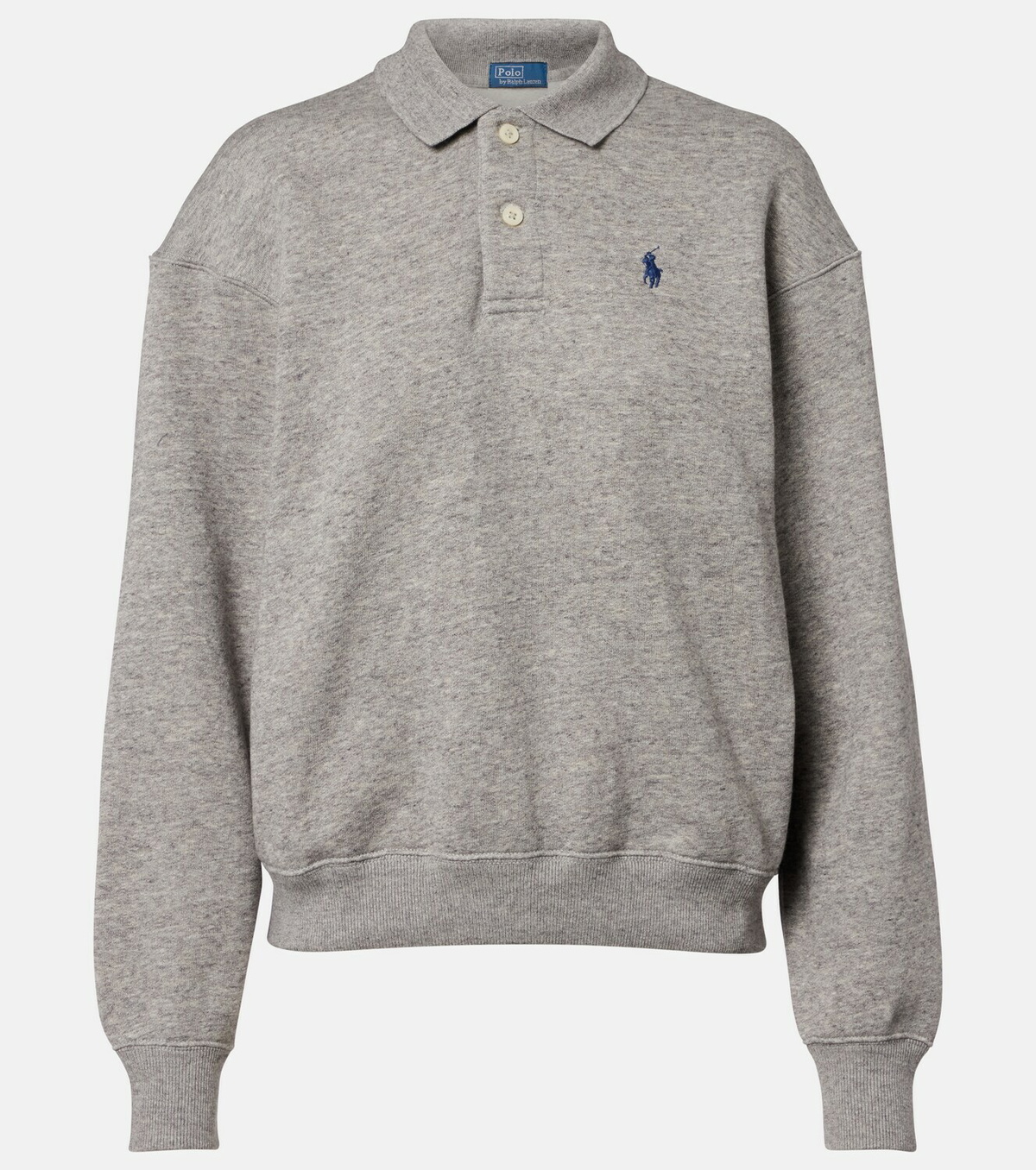 Polo Ralph Lauren Logo cotton-blend fleece polo sweatshirt