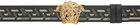 Versace Black & Khaki La Medusa La Greca Print Belt