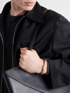 Luis Morais - 14-Karat Gold Tiger Eye Beaded Bracelet