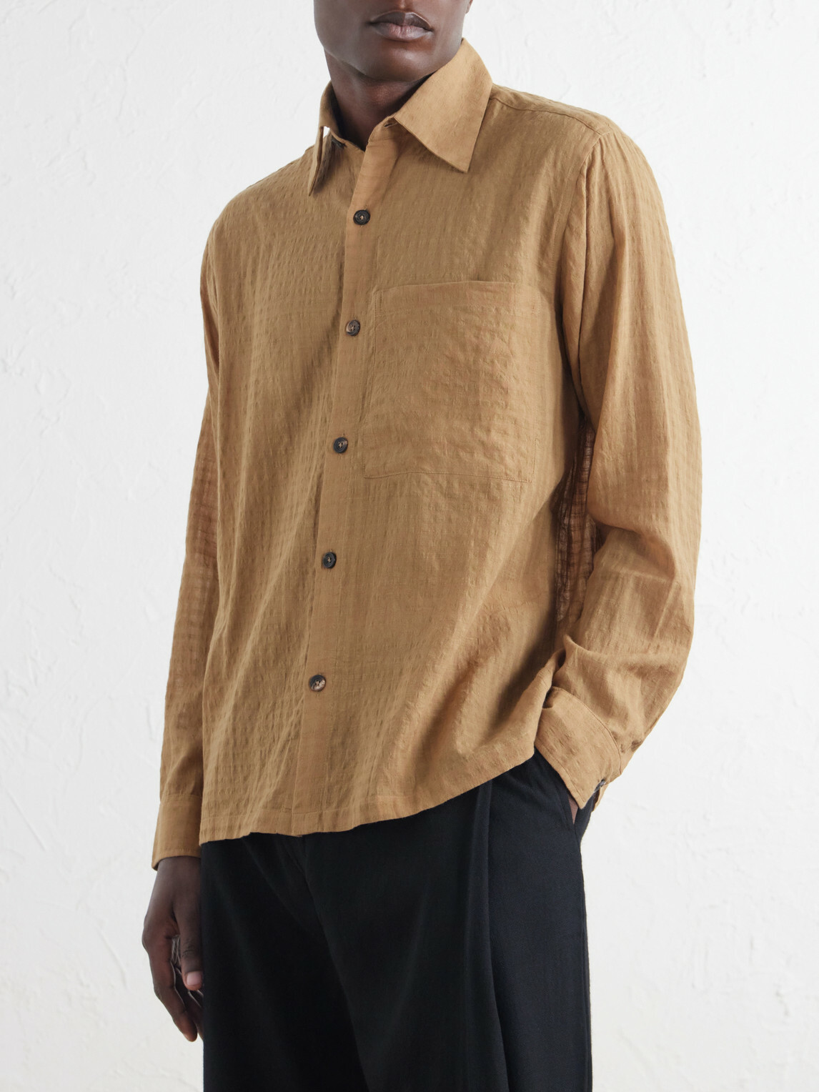 Kartik Research - Checked Cotton Shirt - Neutrals