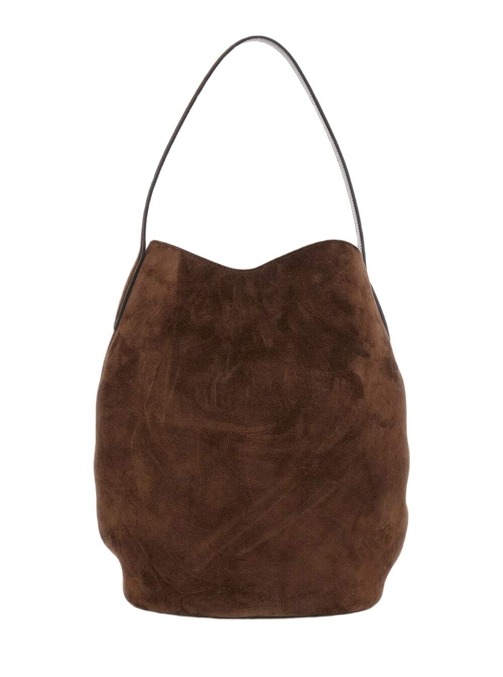 Little Liffner belted Bucket Brown Shoulder Bag With Belt On The Front In Suede Woman