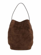 Little Liffner belted Bucket Brown Shoulder Bag With Belt On The Front In Suede Woman