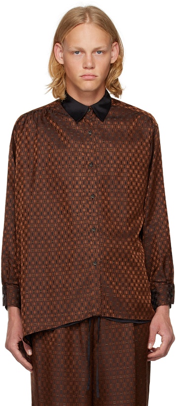 Photo: rito structure Brown Reversible Shirt