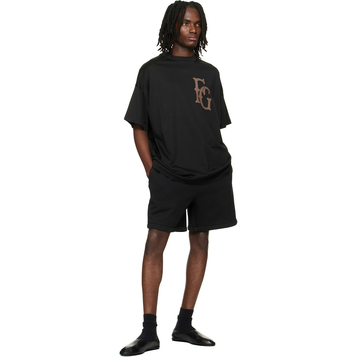 Fear of God Black Cotton Rayon '43' T-shirt