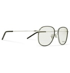 SAINT LAURENT - Round-Frame Silver-Tone and Acetate Optical Glasses - Silver