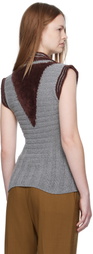 Kiko Kostadinov Gray & Brown Quimby Sleeveless Polo
