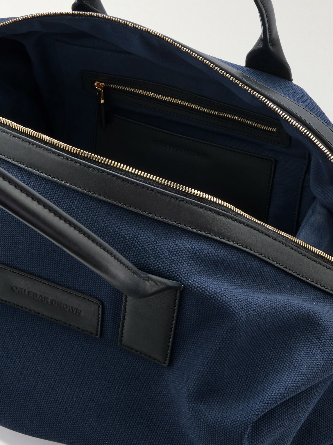Orlebar Brown - The Weekend Away Leather-Trimmed Cotton-Canvas Duffle Bag
