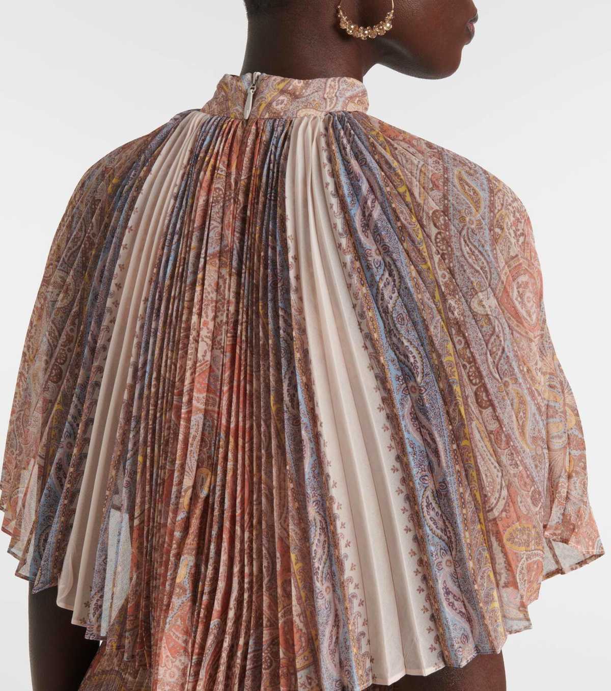 Zimmermann Illustration Sunray paisley caped midi dress
