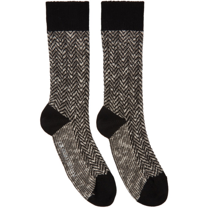 Photo: Giorgio Armani Black Patterned Fancy Socks